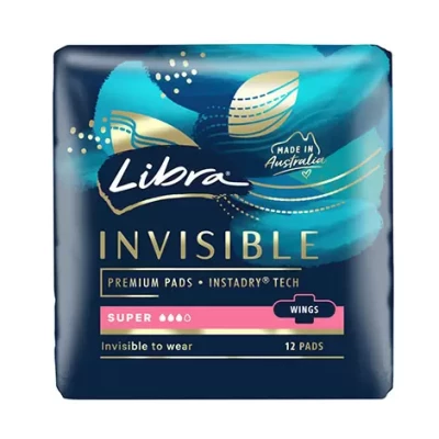 LIBRA INVISIBLE SUPER PADS 12PCK