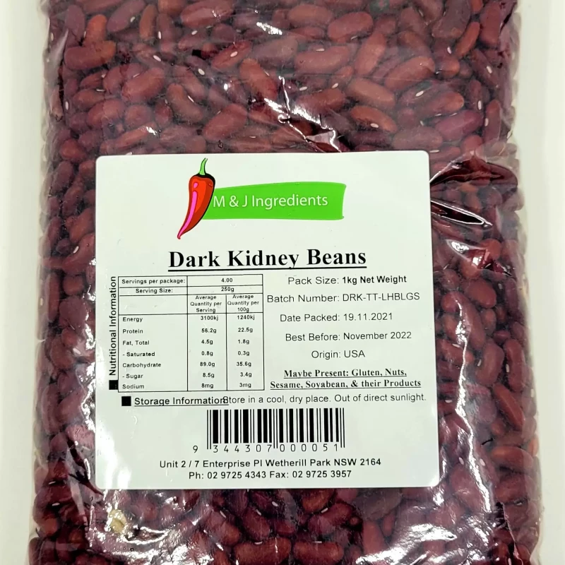M&J DARK RED KIDNEY BEANS 1KG
