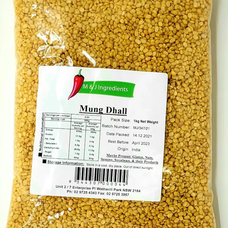 M&J MUNG DAAL 1KG